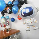 🛍 1 шт., 4d-земля воздушный шар из фольги баллоны с гелием, астронавт, научная фантастика, модель земли, украшение для вечевечерние НКИ в космосе, день рождения