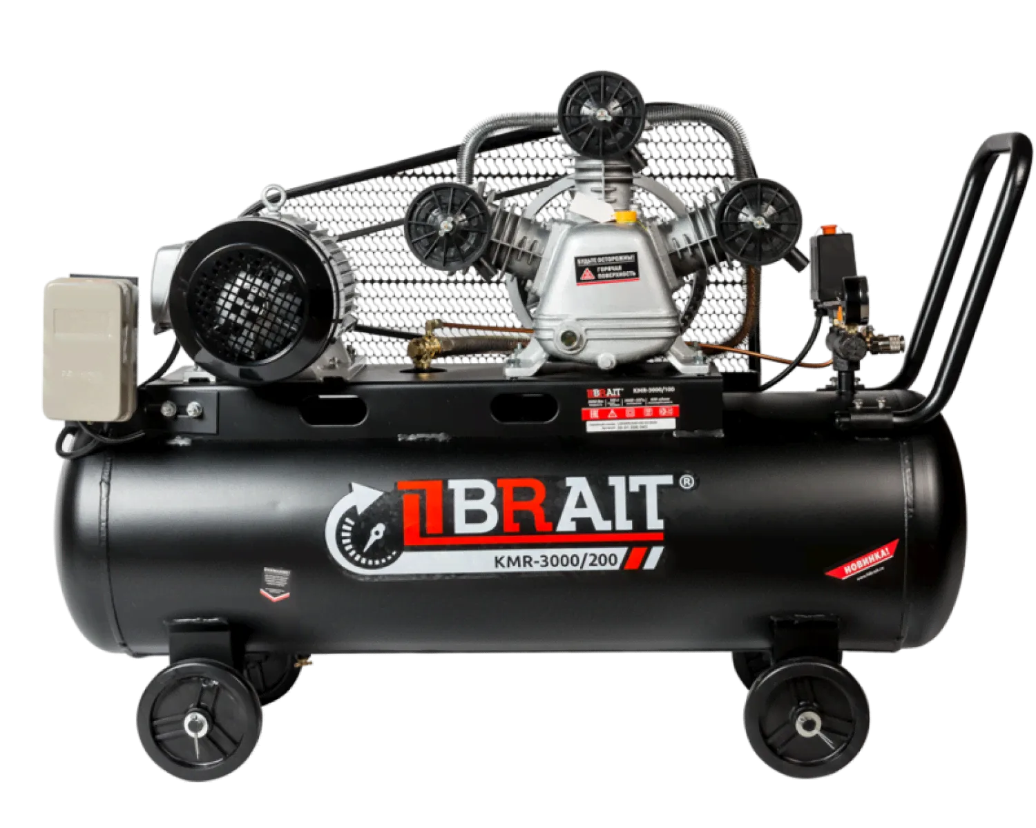 Компрессор воздушный BRAIT KMR-3000/100 (ременной, 380В, 3кВт)