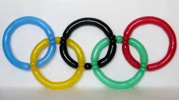Олимпийские кольца из шаров / the Olympic rings of balloons (Subtitles)