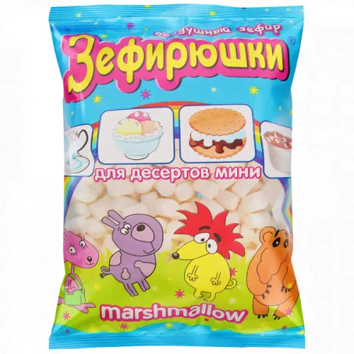 Зефир воздушный Зефирюшки для десертов мини 0,125кг-0